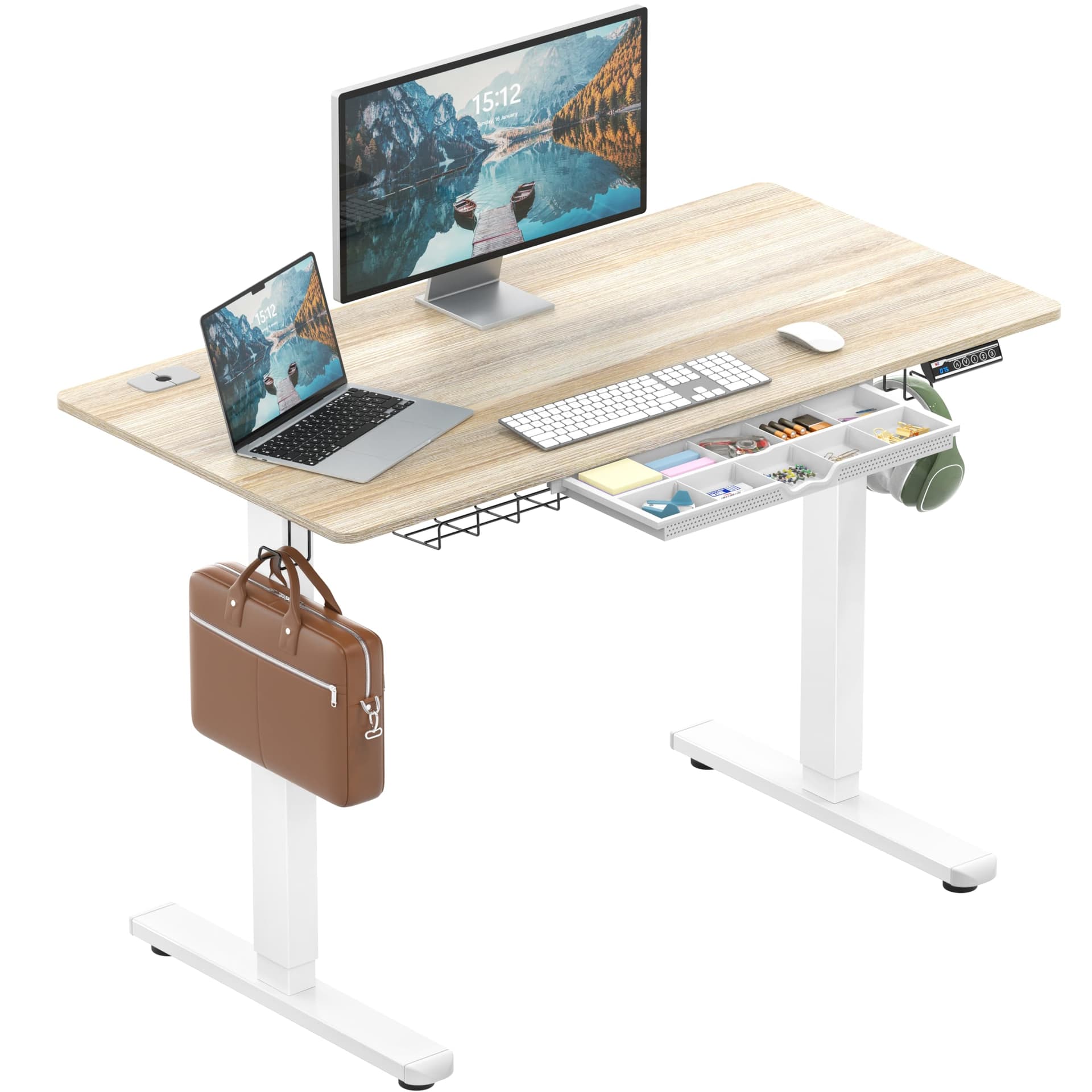 SHW Electric Height Adjustable Standing Desk